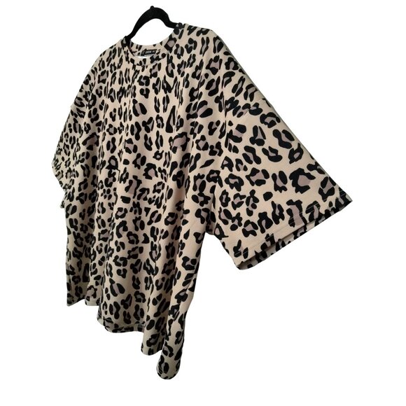 Shein Womens Plus Size 4XL Leopard Print Crewneck Short Sleeve Blouse Top - Picture 4 of 7